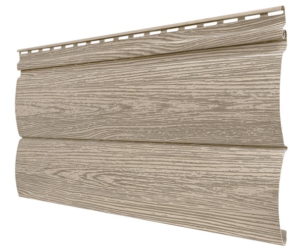 Виниловый сайдинг tecos, серия lux - оцилиндрованный брус двойной, - сибирский кедр купить в Одинцово