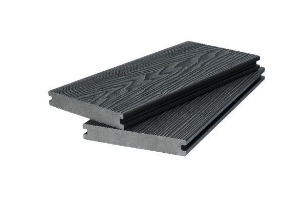 Доска террасная 3D фактура дерева POLIVAN GROUP двухсторонняя полнотелая SINGARAJA чёрный купить в Одинцово