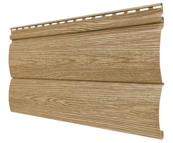 Виниловый сайдинг tecos, серия lux - оцилиндрованный брус двойной, - ангарская сосна купить в Одинцово