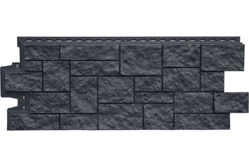 Фасадная панель Grand Line Дикий камень Стандарт графит купить в Одинцово