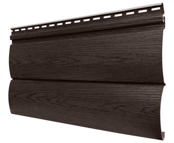 Виниловый сайдинг tecos, серия lux - оцилиндрованный брус двойной, - бразильская вишня купить в Одинцово