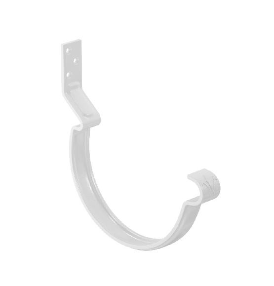 Водосток Aquasistem, система 125x90 - Крюк крепления желоба короткий RAL 9003 Белый купить в Одинцово