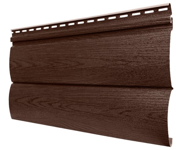 Виниловый сайдинг tecos, серия lux - оцилиндрованный брус двойной, - итальяский орех купить в Одинцово