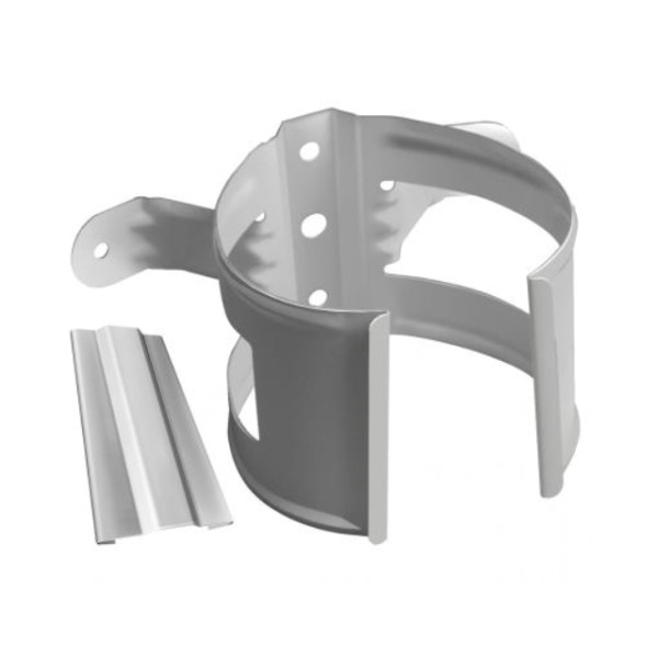 Водосток Grand Line 150x100 – Хомут трубы (на дерево) RAL 9003 купить в Одинцово