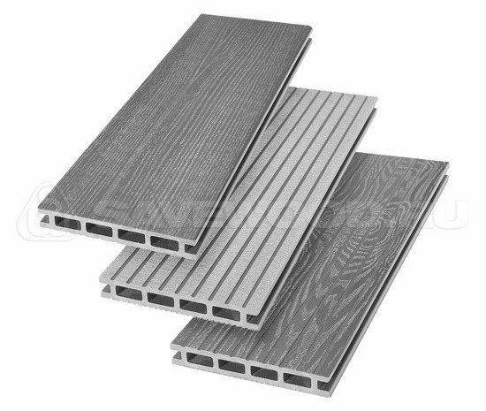 Террасная доска из ДПК SW Carpinus (R) — двухсторонняя пепельный купить в Одинцово