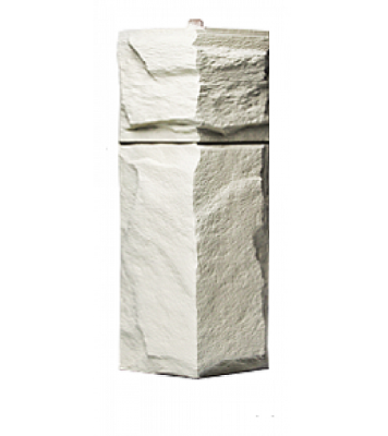 Угол T-Сайдинг-Гранит Леон Белый