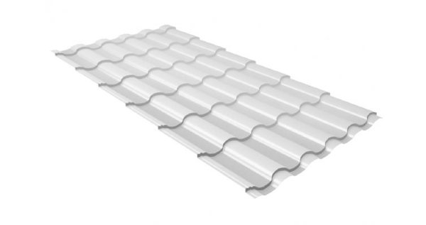 Металлочерепица кредо 0,5 Satin RAL 9003 сигнальный белый купить в Одинцово