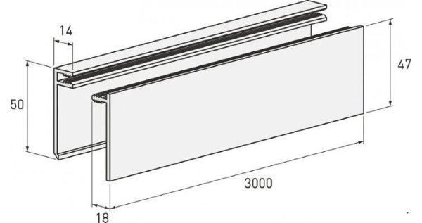 Планка финишная белая купить в Одинцово
