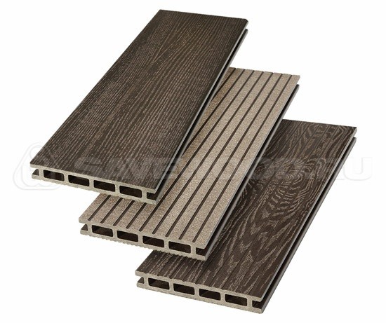 Террасная доска из ДПК SW Carpinus (R) — двухсторонняя темно-коричневый купить в Одинцово