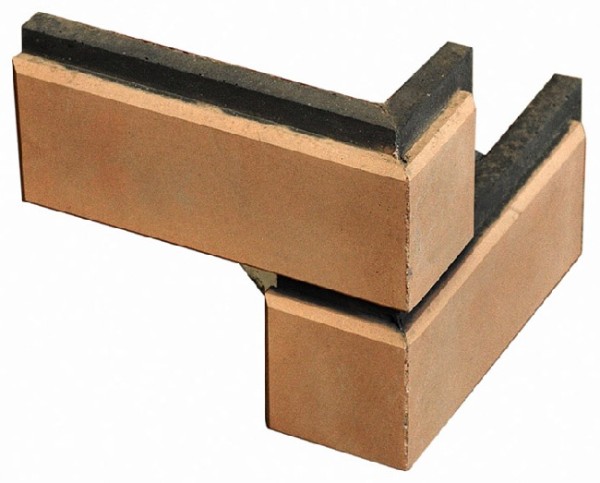 Угловой элемент Кирисс Фасад Гладкий кирпич с фаской купить в Одинцово