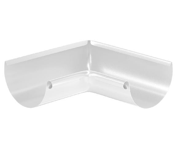 Водосток Aquasistem, система 125x90 - Угол желоба, внутренний 90° RR 20 Мраморно-белый купить в Одинцово