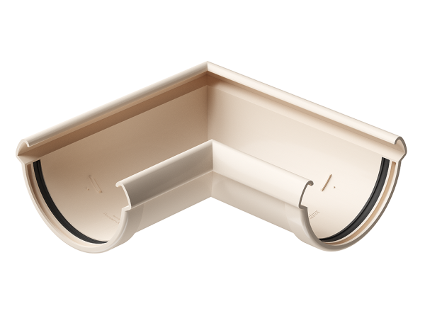 Угол желоба 90° Docke Lux ПВХ Латте купить в Одинцово