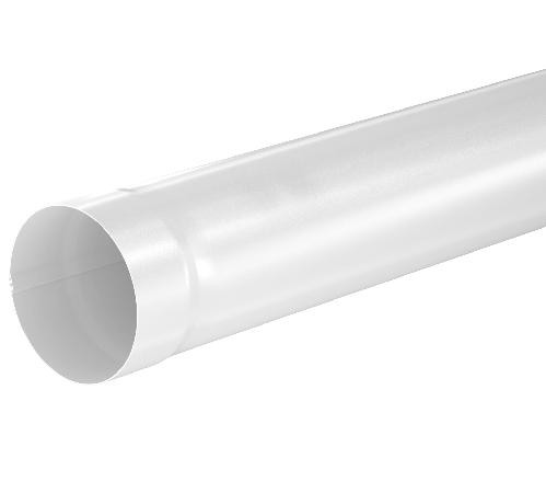 Водосток Aquasistem, система 125x90 - Труба водосточная 1.00м RR 20 Мраморно-белый купить в Одинцово