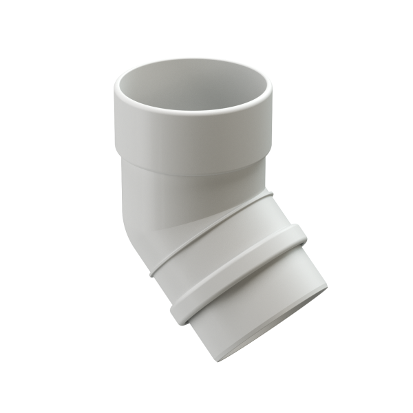 Колено 45˚ Docke Lux ПВХ Пломбир купить в Одинцово
