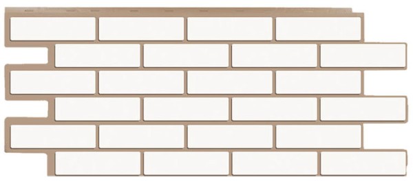 Фасадная панель T-Сайдинг - Кирпич Модерн Белый купить в Одинцово