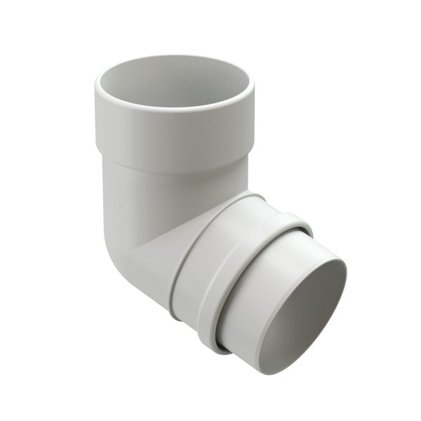 Колено 72˚ Docke Lux ПВХ Пломбир купить в Одинцово