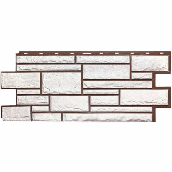 Фасадная панель Техоснастка, Камень Дикий, Белый купить в Одинцово