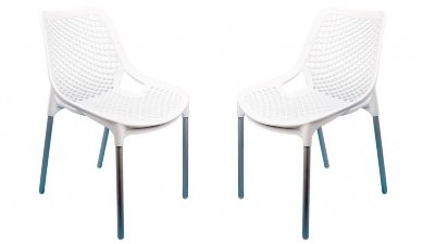 Стулья для уличных кафе белые