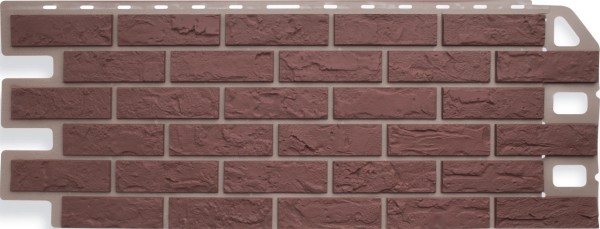 Фасадная панель Цокольный сайдинг Альта-профиль - коллекция "кирпич", кирпич красный купить в Одинцово