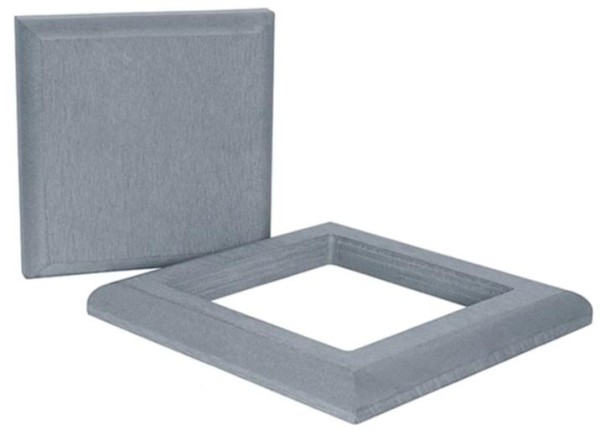 Комплект крышка и юбка ДПК для столба Polivan DENPASAR серый купить в Одинцово