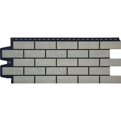Фасадная панель Grand Line Состаренный кирпич Элит ваниль, ШОВ чёрный купить в Одинцово