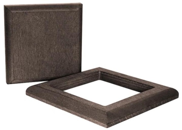 Комплект крышка и юбка ДПК для столба Polivan DENPASAR темно-коричневый купить в Одинцово