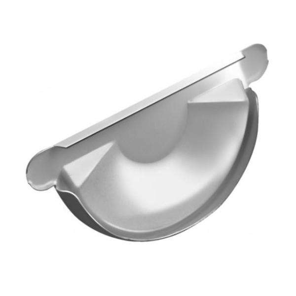 Водосток Grand Line 125x90 – Заглушка желоба RAL 9003 купить в Одинцово