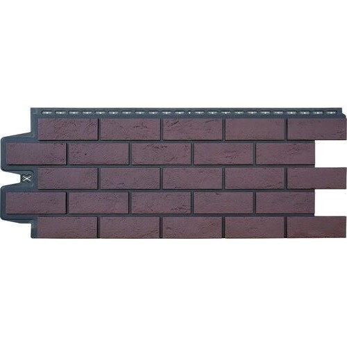 Фасадная панель Grand Line Состаренный кирпич Элит каштан, ШОВ черный купить в Одинцово