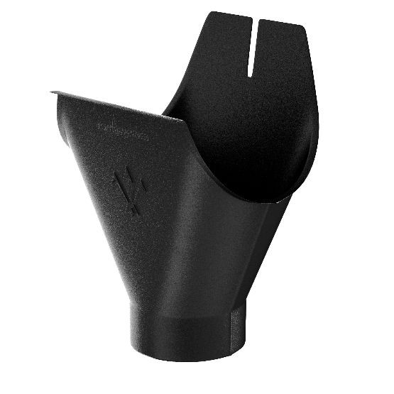 Водосток Aquasistem, система 125x90 - Воронка желоба RAL 9005 Чёрный купить в Одинцово