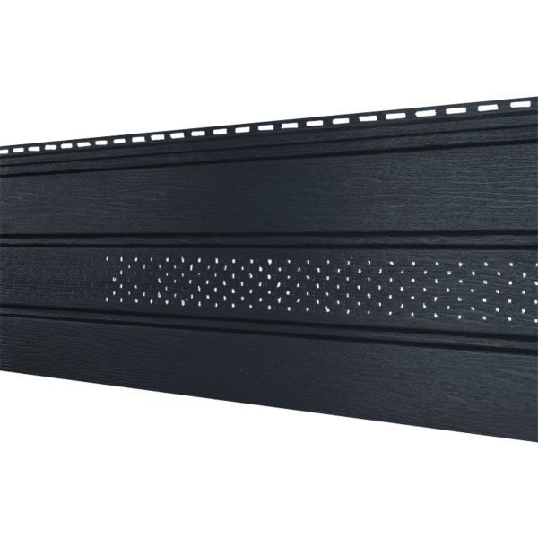 Софит Ю-Пласт Классический, перфорация по центру графит купить в Одинцово