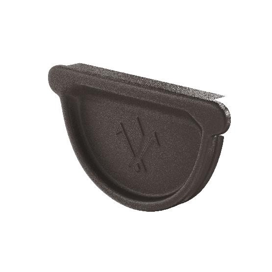 Водосток Aquasistem, Система 125x90 - Заглушка универсальная с резиновым уплотнителем RR 32 Тёмно-коричневый matt купить в Одинцово