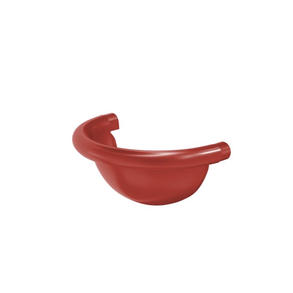 Водосток Aquasistem, система 150x100 - Заглушка желоба полукруглая RR 29 Бургундский купить в Одинцово