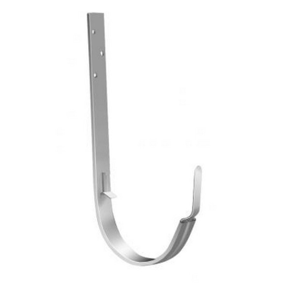 Водосток Grand Line 125x90 – Кронштейн длинный RAL 9003 купить в Одинцово