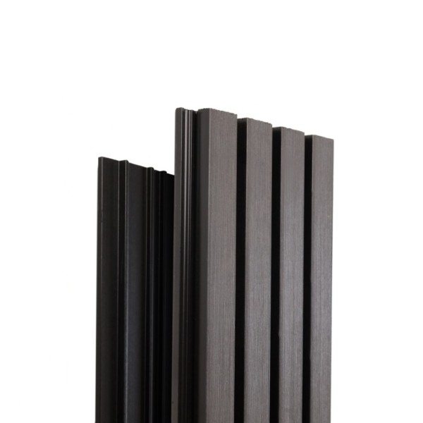 Фасадная доска Ecodecking Техно реечная 200х26х3000 Графит купить в Одинцово
