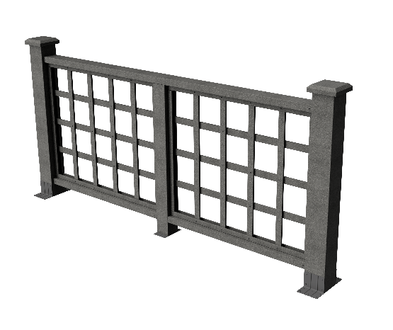 Ограждения декоративное ДПК GRINDERDECO Дувр серый базальт купить в Одинцово