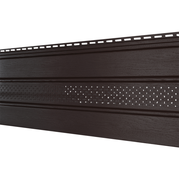 Софит Ю-Пласт Классический, перфорация по центру коричневый купить в Одинцово