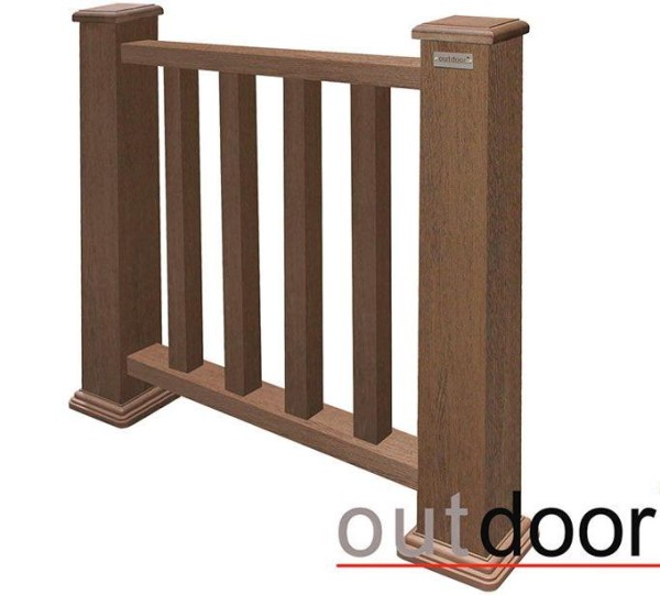 Ограждение из ДПК Outdoor Классик 3D STORM коричневый микс купить в Одинцово