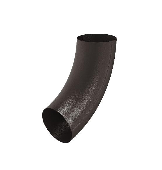 Водосток Aquasistem, Система 125x90 - Колено трубы RR 32 Тёмно-коричневый matt купить в Одинцово
