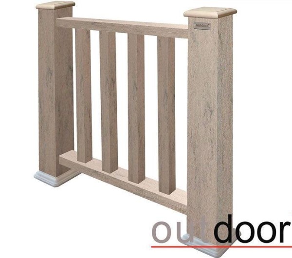 Ограждение из ДПК Outdoor Классик 3D STORM серый микс купить в Одинцово