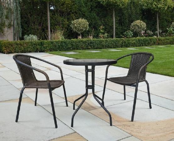 Комплект плетеной мебели AFINA из иск. ротанга Асоль-LR02 LRC-02/LRT-02-D60 Dark Brown купить в Одинцово