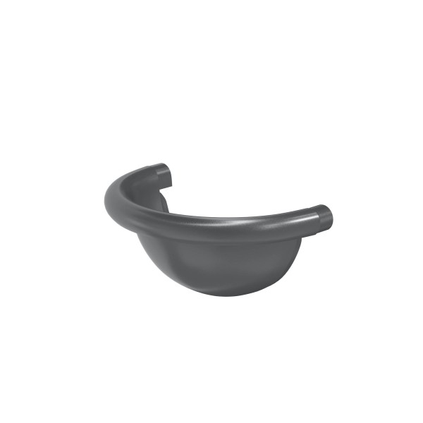 Водосток Aquasistem, система 150x100 - Заглушка желоба полукруглая RR 23 Маренго купить в Одинцово