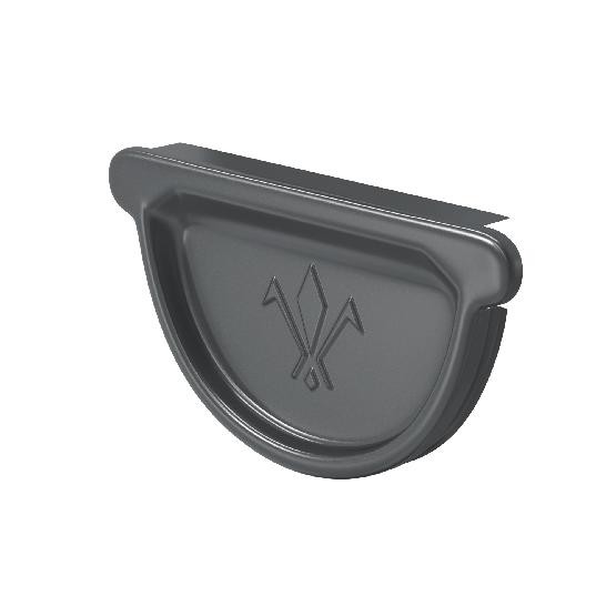 Водосток Aquasistem, система 125x90 -  Заглушка универсальная с резиновым уплотнителем RAL 7024 Тёмно-серый купить в Одинцово