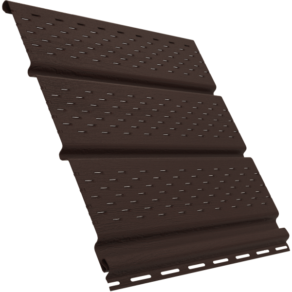 Софит Ю-Пласт с полной перфорацией, коричневый купить в Одинцово