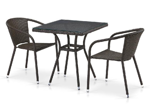 Комплект плетеной мебели AFINA из иск. ротанга T282BNT/Y137C-W53 Brown 2Pcs купить в Одинцово