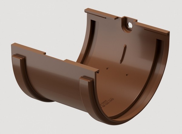 Соединитель желобов ПВХ Docke STANDART Светло-коричневый купить в Одинцово