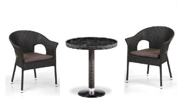 Комплект плетеной мебели AFINA из иск. ротанга T601/Y79A-W53 Brown 2Pcs купить в Одинцово