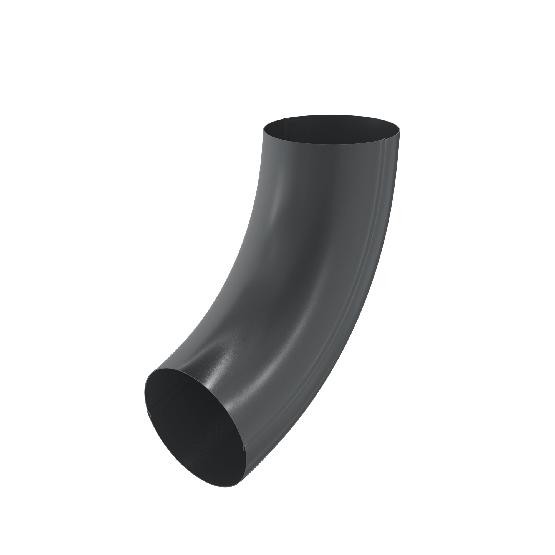 Водосток Aquasistem, система 125x90 - Колено трубы RAL 7024 Тёмно-серый купить в Одинцово