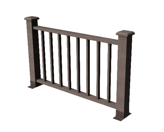 Ограждения декоративное ДПК GRINDERDECO Альма 1500 со скрытым крепежом венге купить в Одинцово