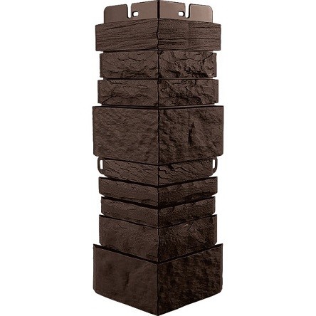 Угол наружный Альта-Профиль Скалистый камень ЭКО Коричневый купить в Одинцово