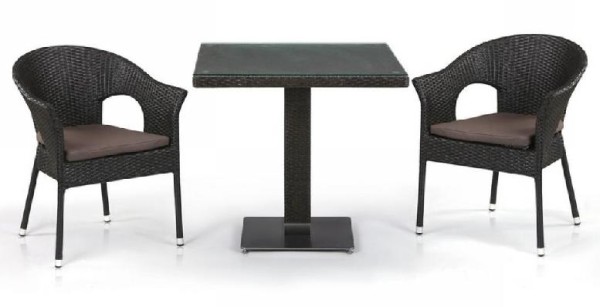 Комплект плетеной мебели AFINA из иск. ротанга T605SWT/Y79A-W53 Brown 2Pcs купить в Одинцово